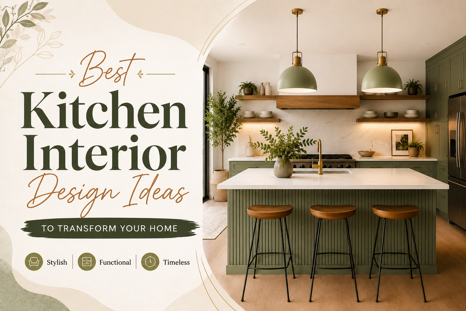 Best kitchen interior design ideas with modern modular kitchen layout in Kerala home