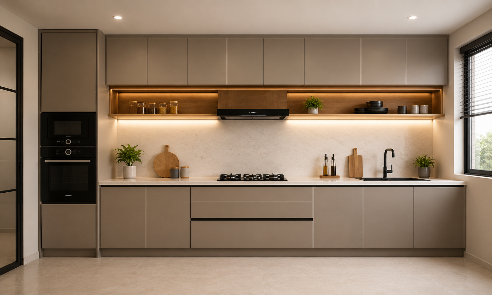 Straight Modular Kitchen