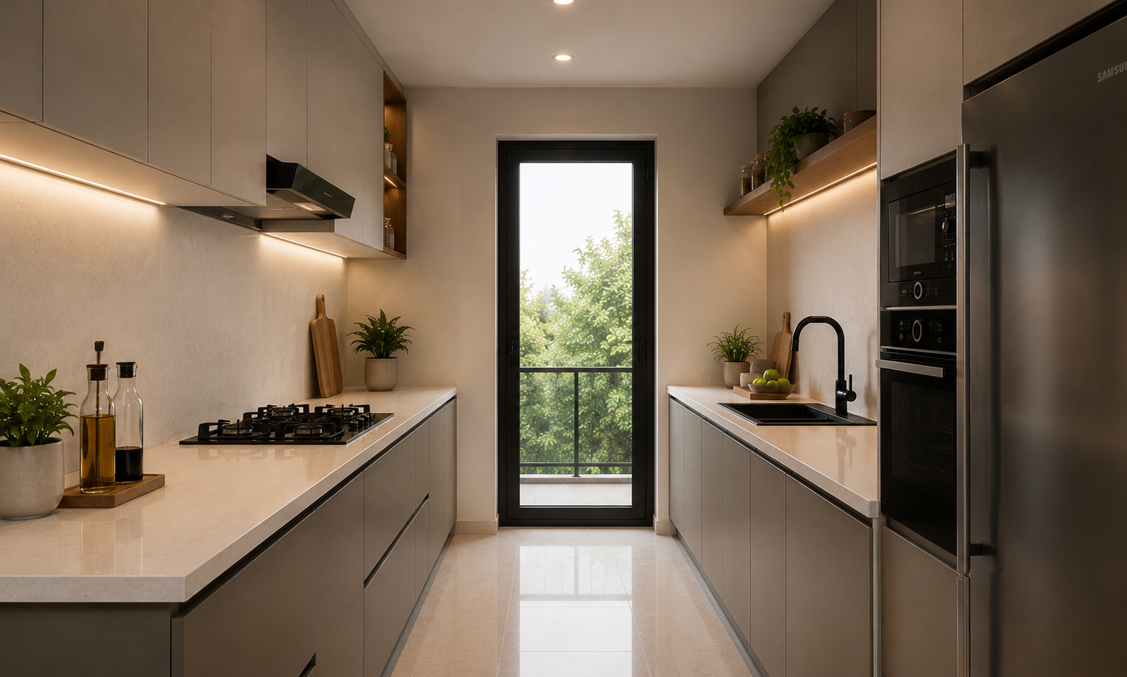 Parallel or Galley Kitchen