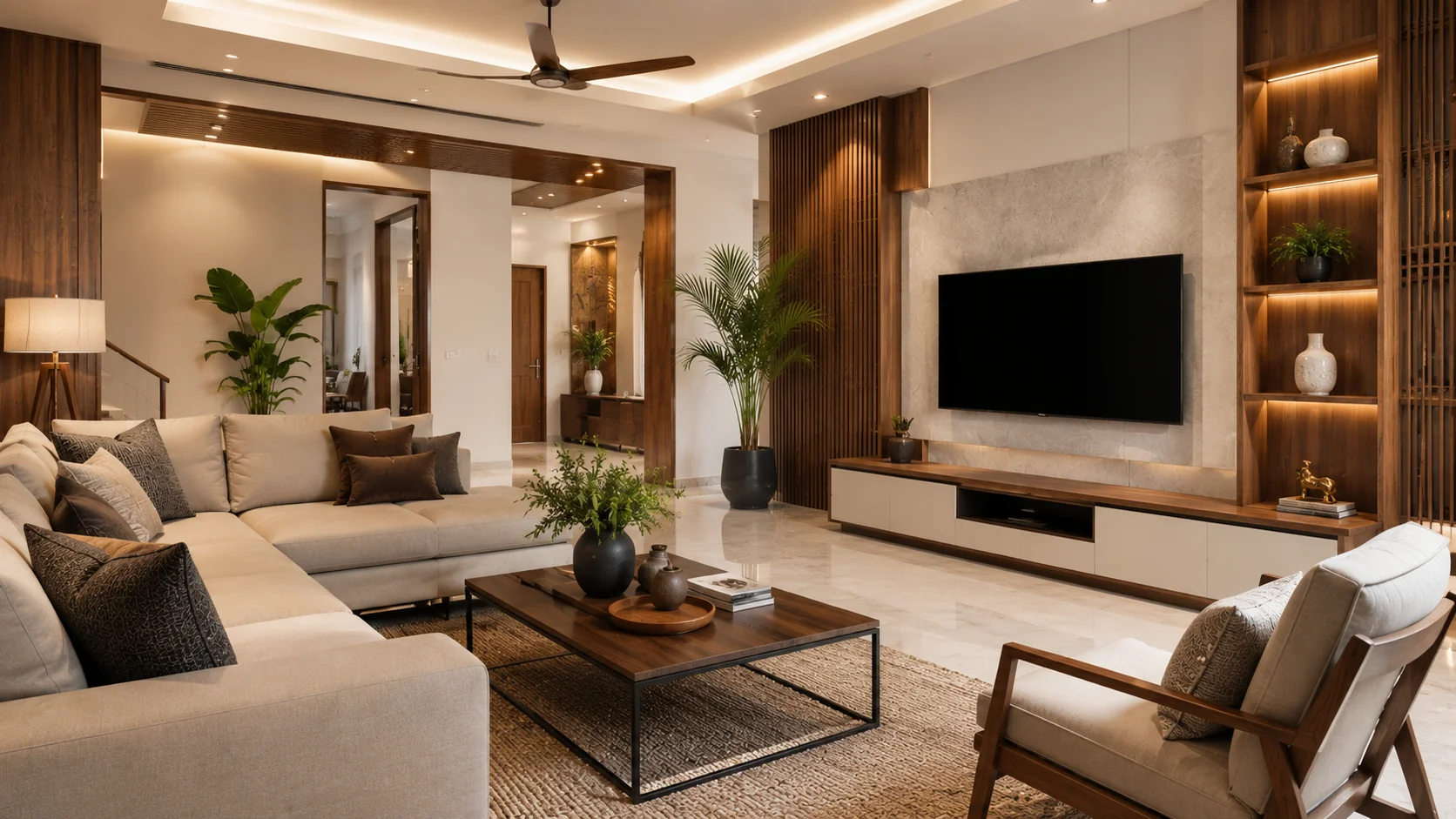 Best interior designers in Trivandrum discussing a modern home interior project with homeowners