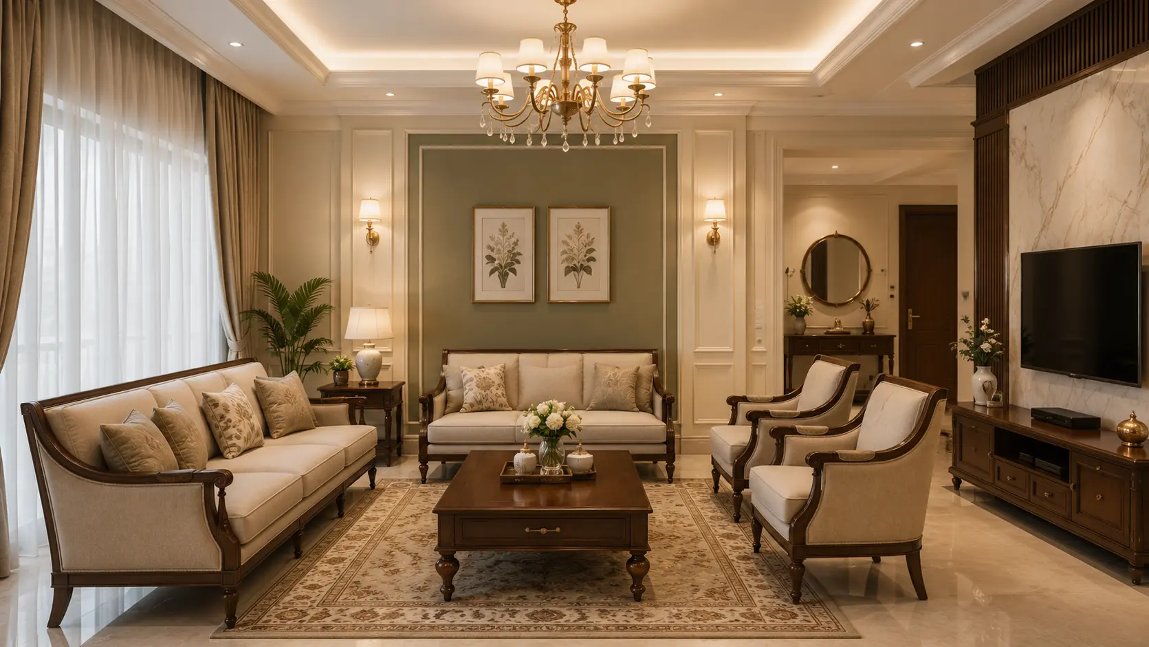 Classic Living Room Interior Design