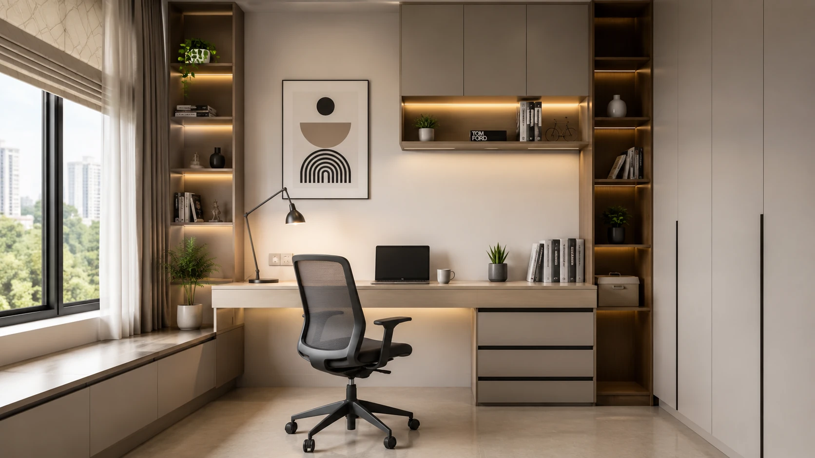 Modern Minimalist Study Room