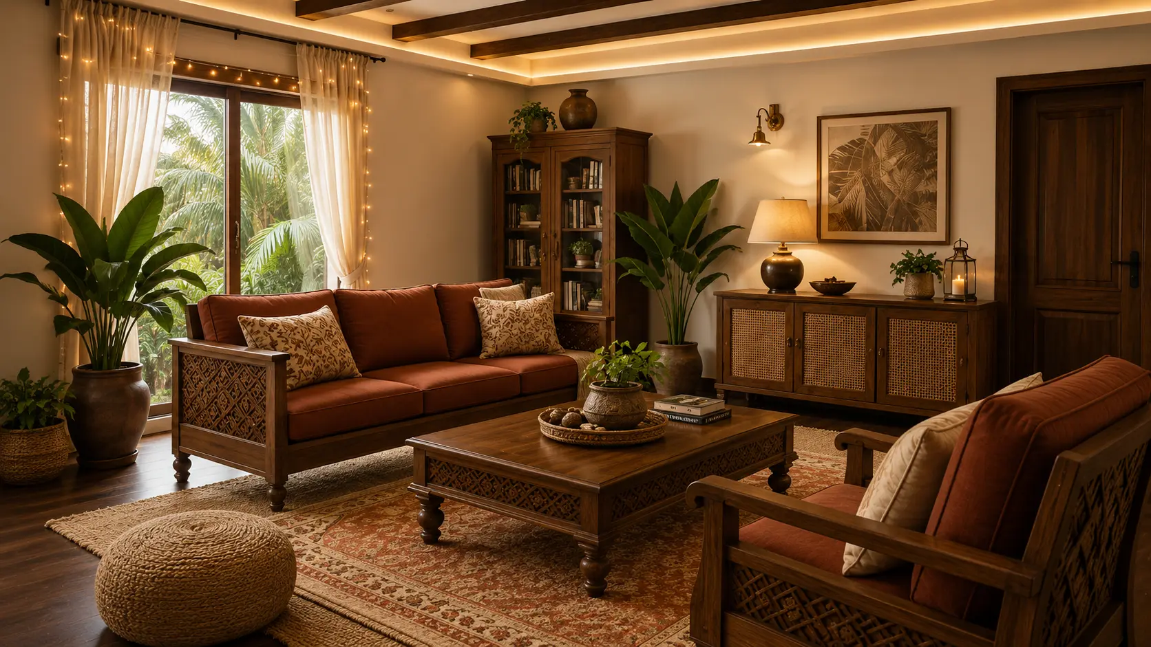 Rustic Living Room Interior Design