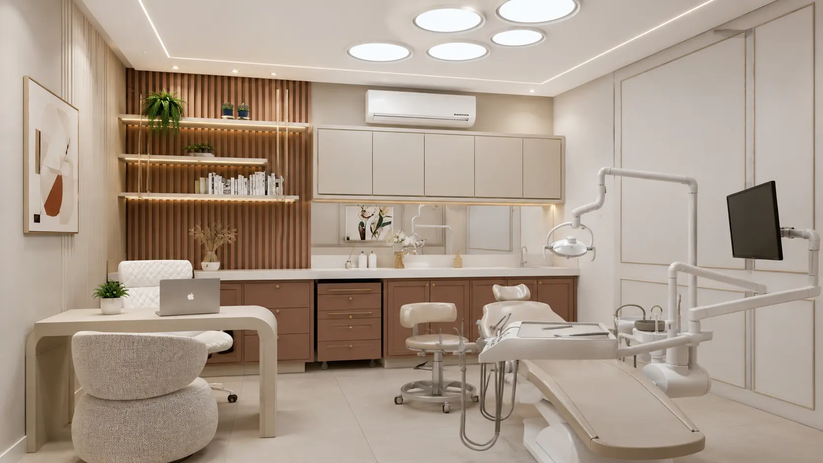 Skin Clinic Interior work in Neyyattinkara / Homestin