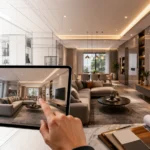 3D interior design visualisation by an Interior Designer in Trivandrum for a modern living room